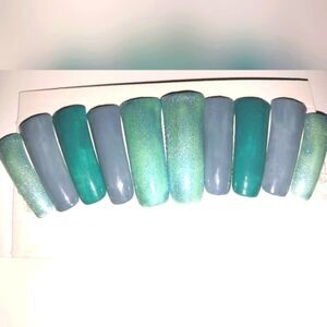 Duck shaped custom 10pc  press on nails for girls and teens